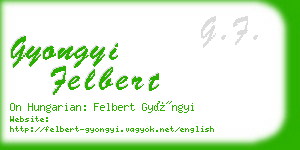 gyongyi felbert business card